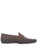 Tod's contrast-trim loafers - Brown