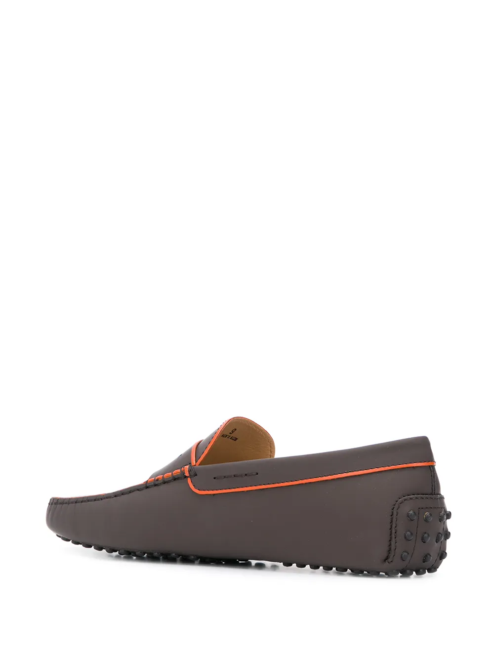 Tod's contrast-trim loafers Brown