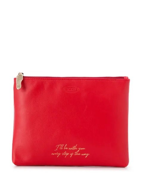 Tod's letter printed pouch