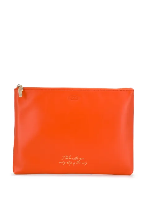 Tod's letter printed pouch