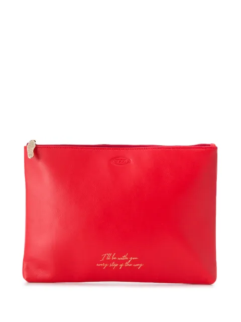 Tod's letter printed pouch