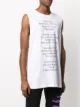 Raf Simons débardeur à détail de slogan