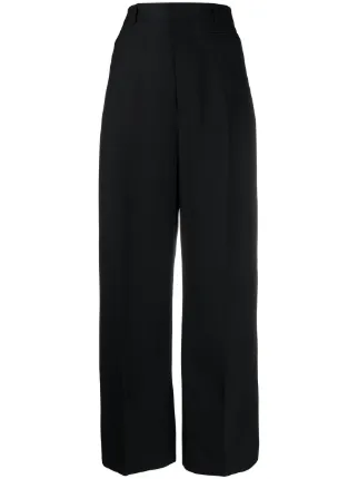 Pantaloni a palazzo crop Farfetch Donna Abbigliamento Pantaloni e jeans Pantaloni Pantaloni a palazzo Nero 