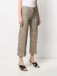 Alberto Biani check print pleat detail trousers