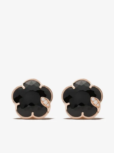 Pasquale Bruni 18kt rose gold Petit Joli onyx and diamond studs