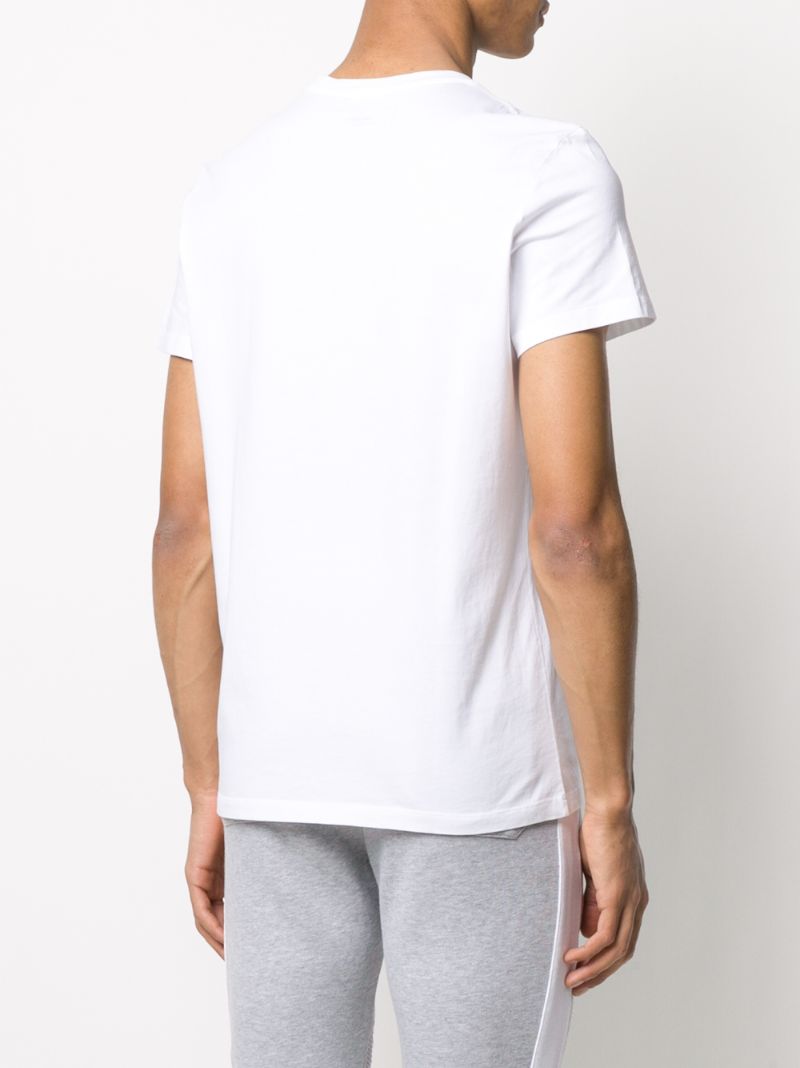 Shop Balmain Debossed Logo T-shirt In White