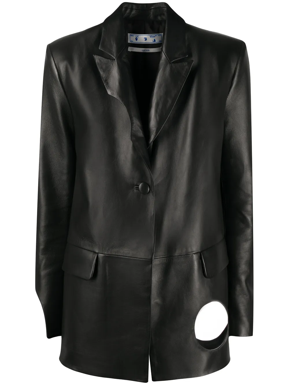 Off-White 서클 컷아웃 블레이저 | 블랙 | Image 1