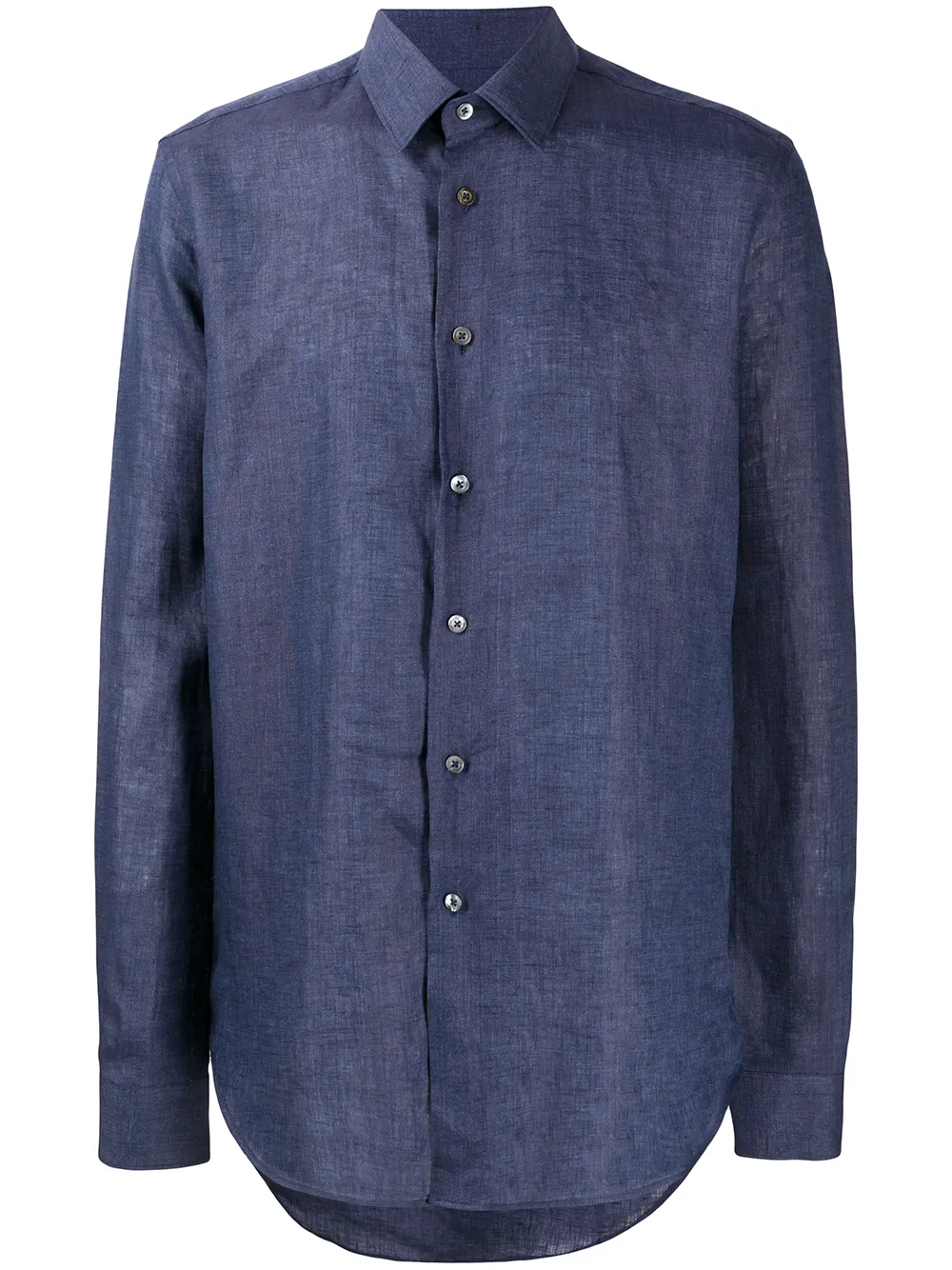 Dell'oglio camisa lisa de botones | azul | Image 1