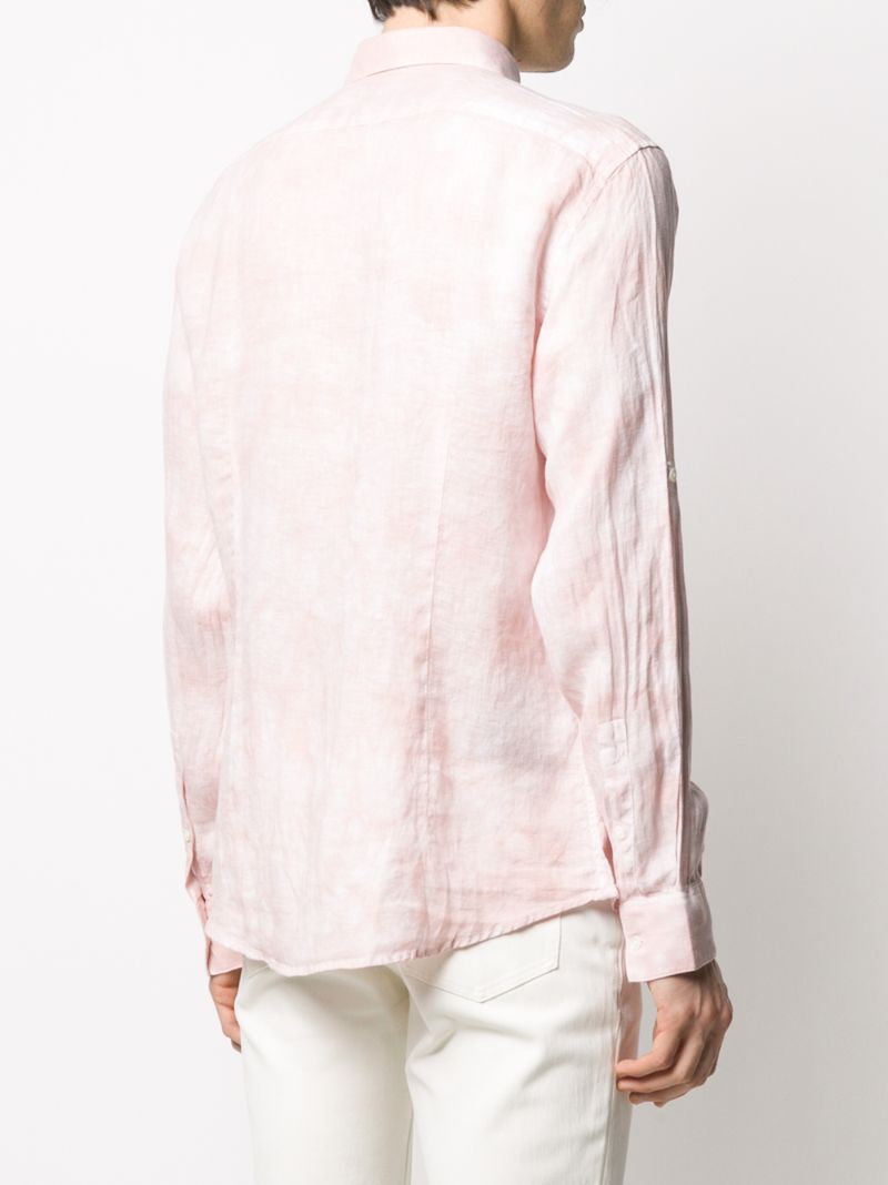 Shop John Varvatos Hemd Mit Knitteroptik In Pink