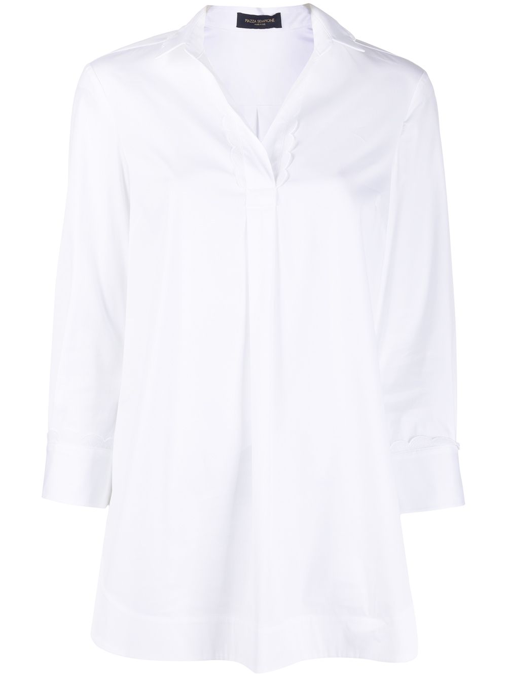 Shop Piazza Sempione V-neck Blouse In White