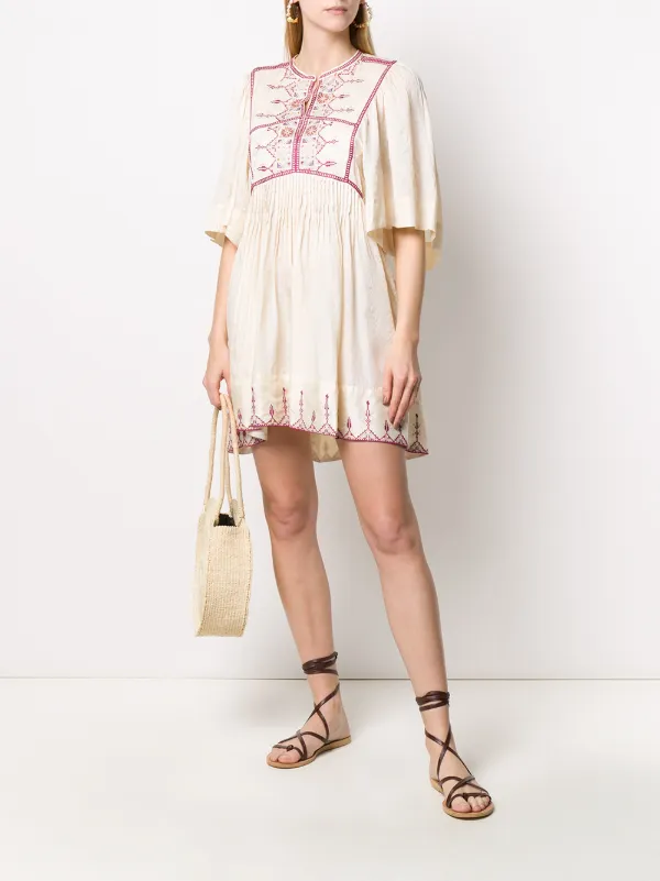 isabel marant embroidered dress