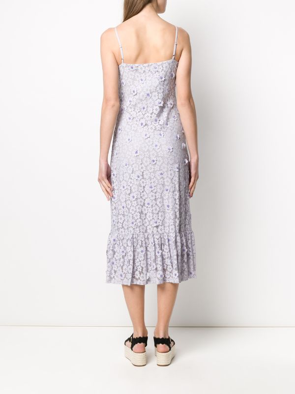 Michael kors floral midi hot sale dress