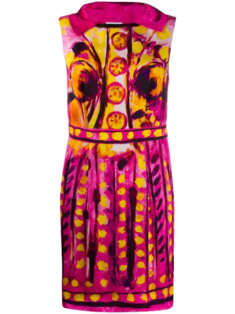 Moschino brushstroke print sleeveless dress