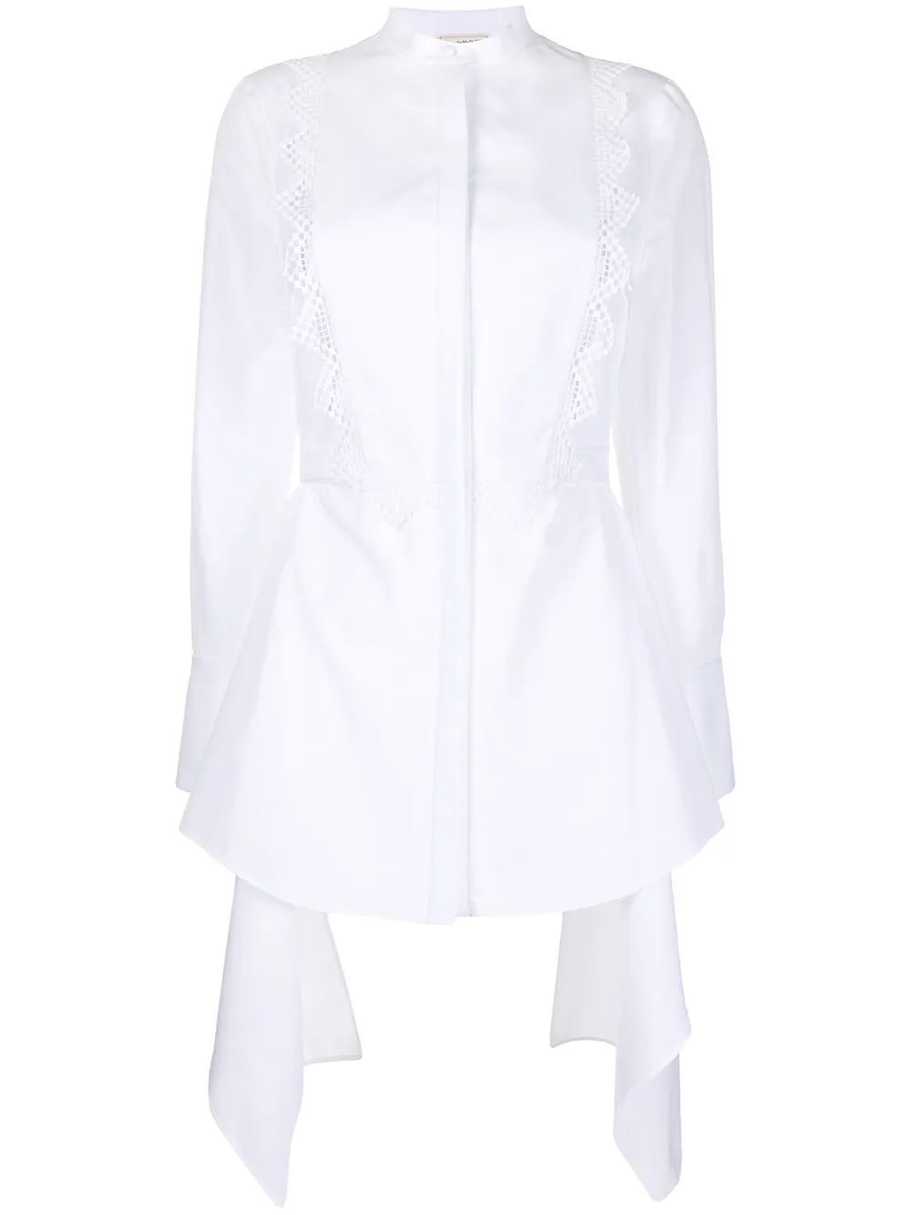 

Alexander McQueen camisa drapeada - Blanco