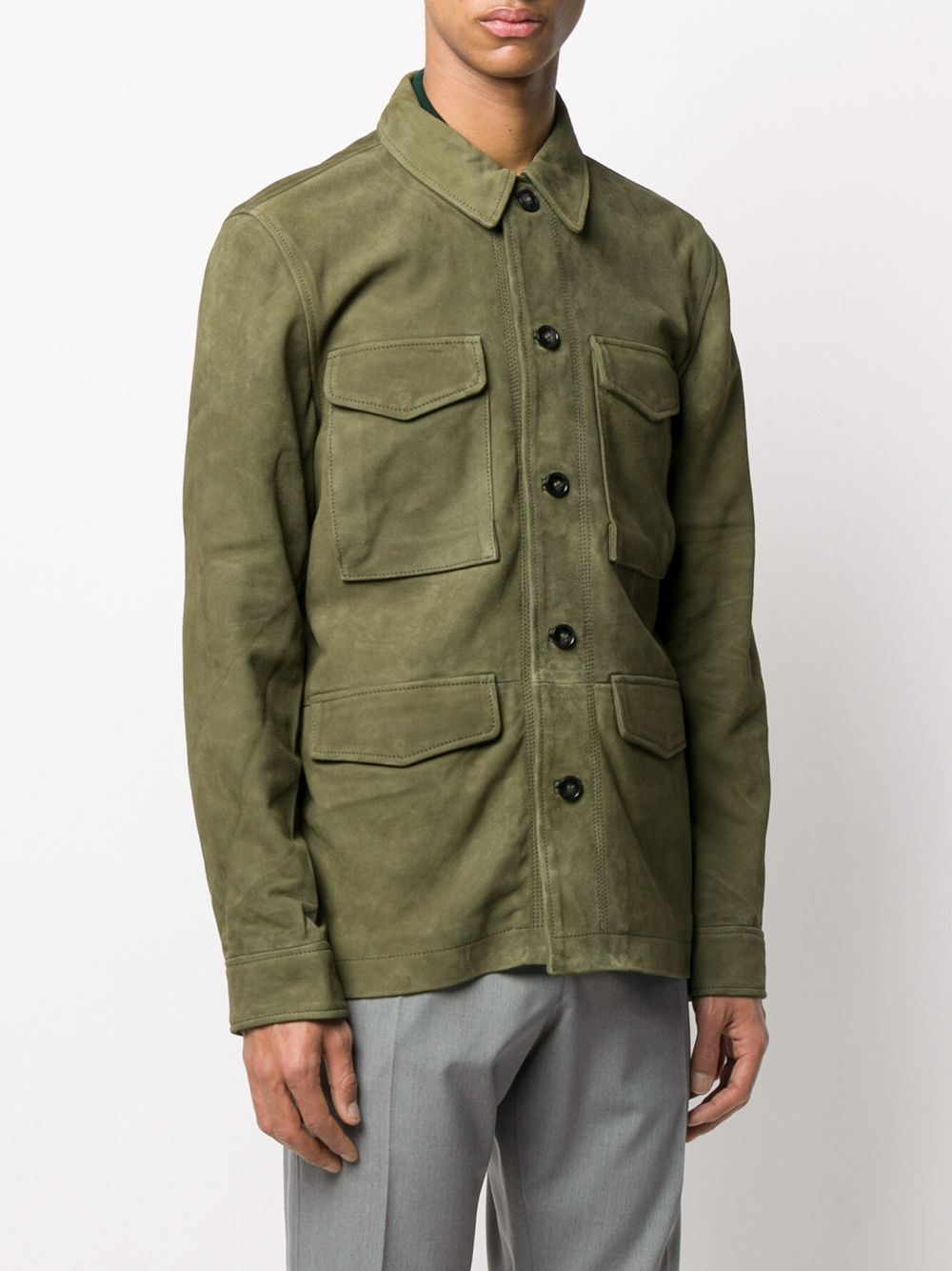 Officine Generale multi-pocket Leather Jacket - Farfetch