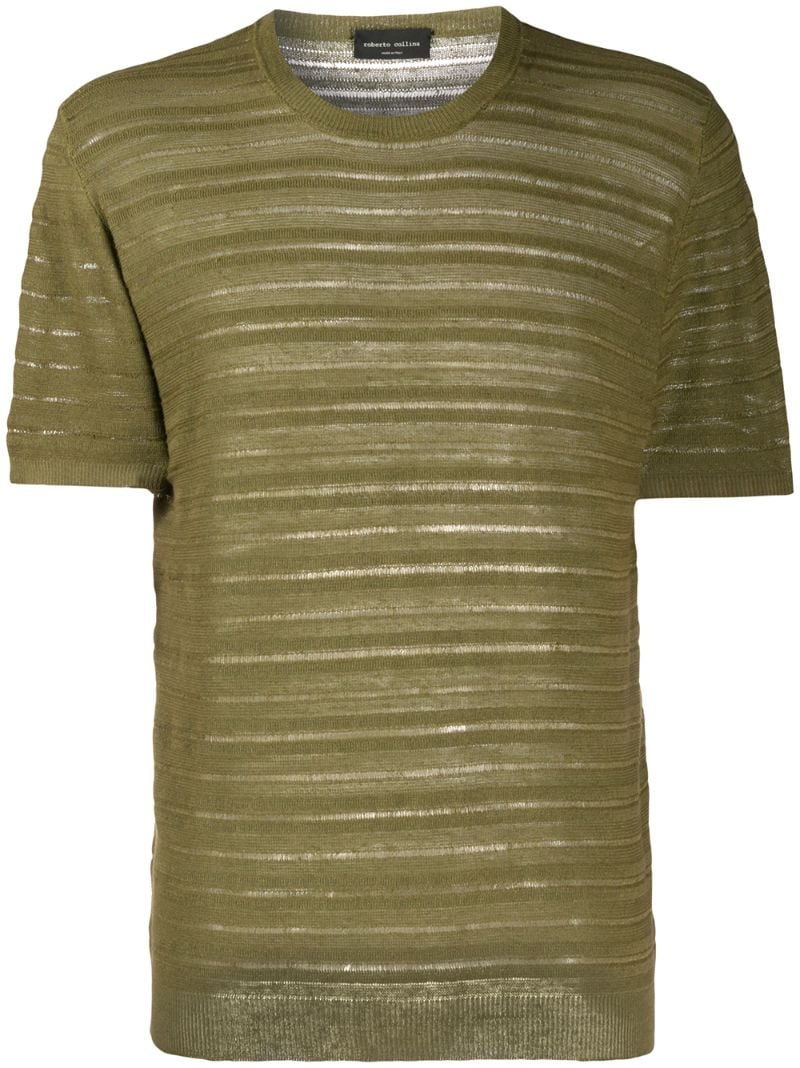 Roberto Collina Fine Knit T-shirt In Green