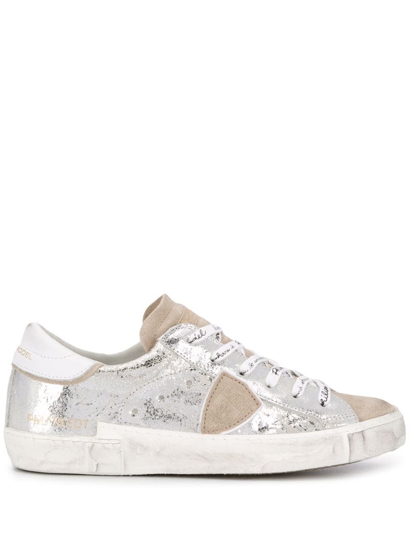 Philippe Model Paris Paris Low-top Sneakers In Silver