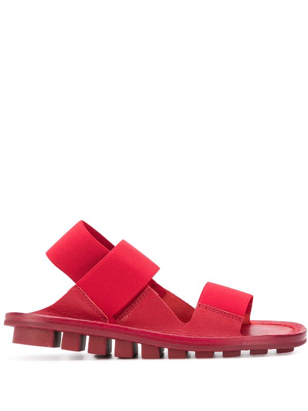 red open toe sandals