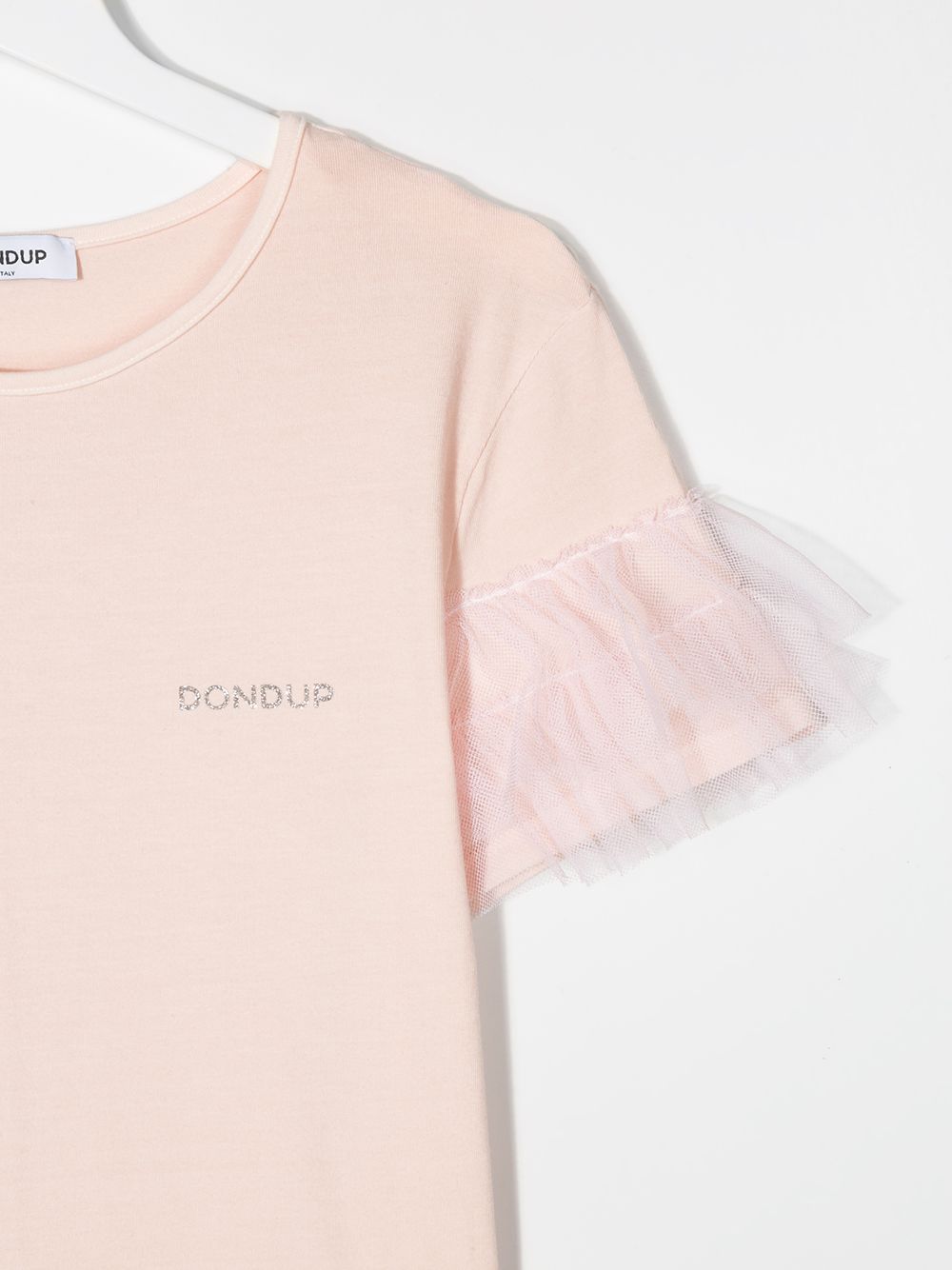 фото Dondup kids short sleeve tulle trim t-shirt