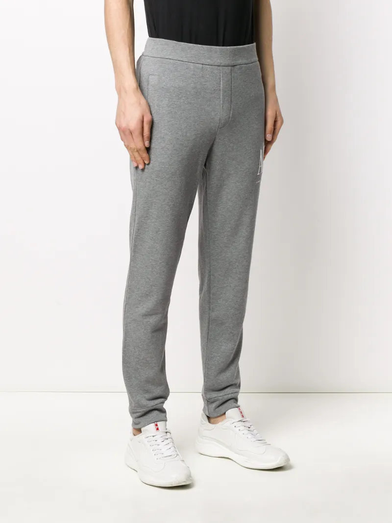 Armani Exchange Icon Ax Large Logo Sweat Sweatpants In Gray-grey In Grey