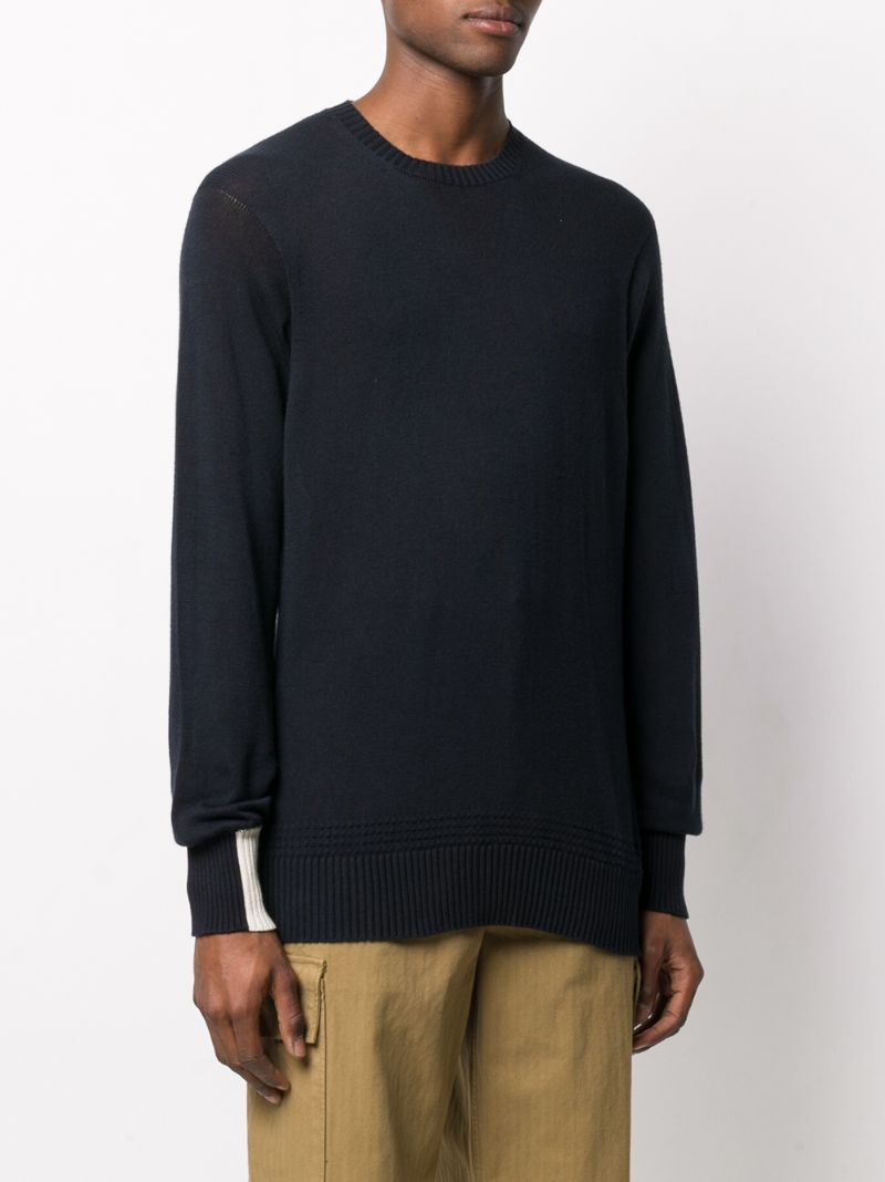 Shop Maison Flaneur Slim Fit Jumper In Blue