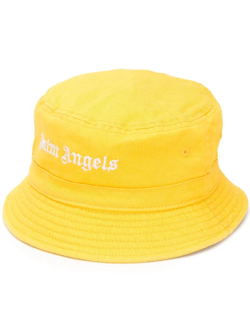 Click to view more detailed imagery on our partner's website Palm Angels Logo Bucket Hat In Yellow