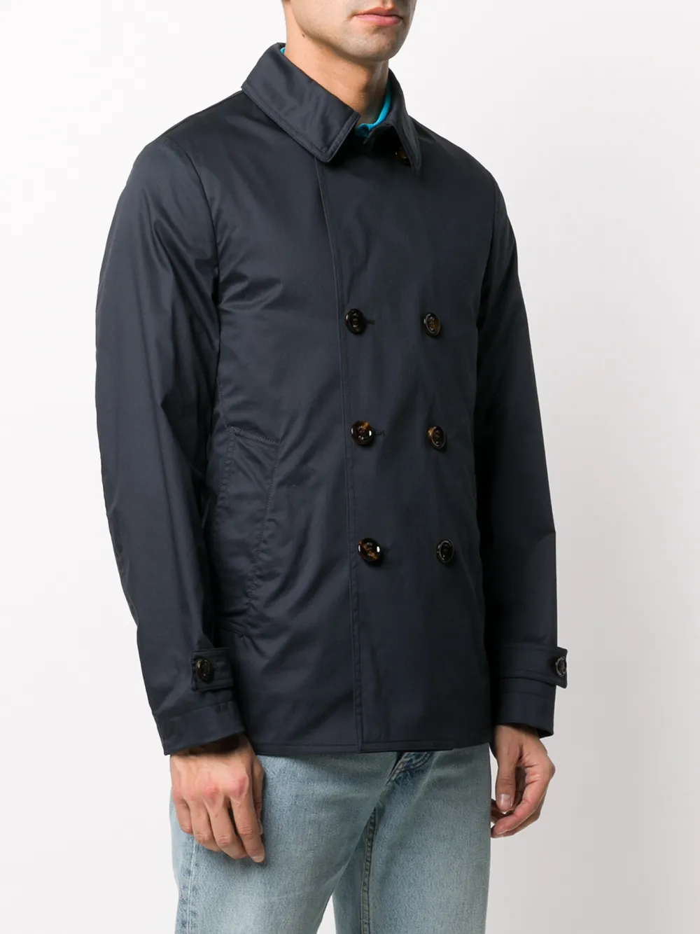 Moorer Sailorjas met dubbele rij knopen Blauw