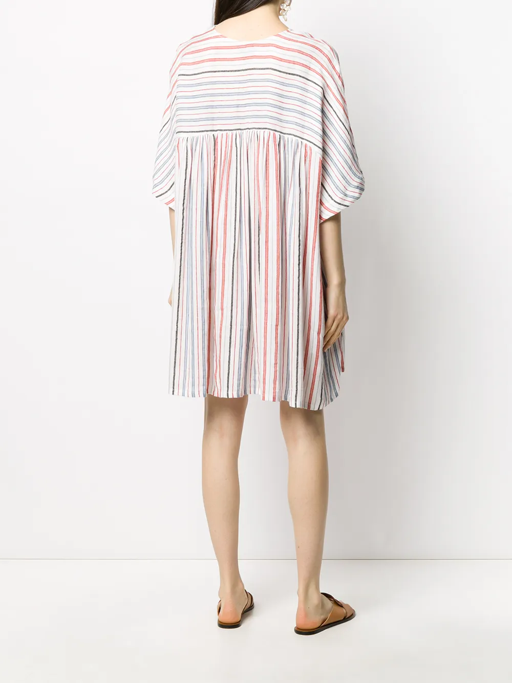 Woolrich Gestreepte midi-jurk Wit