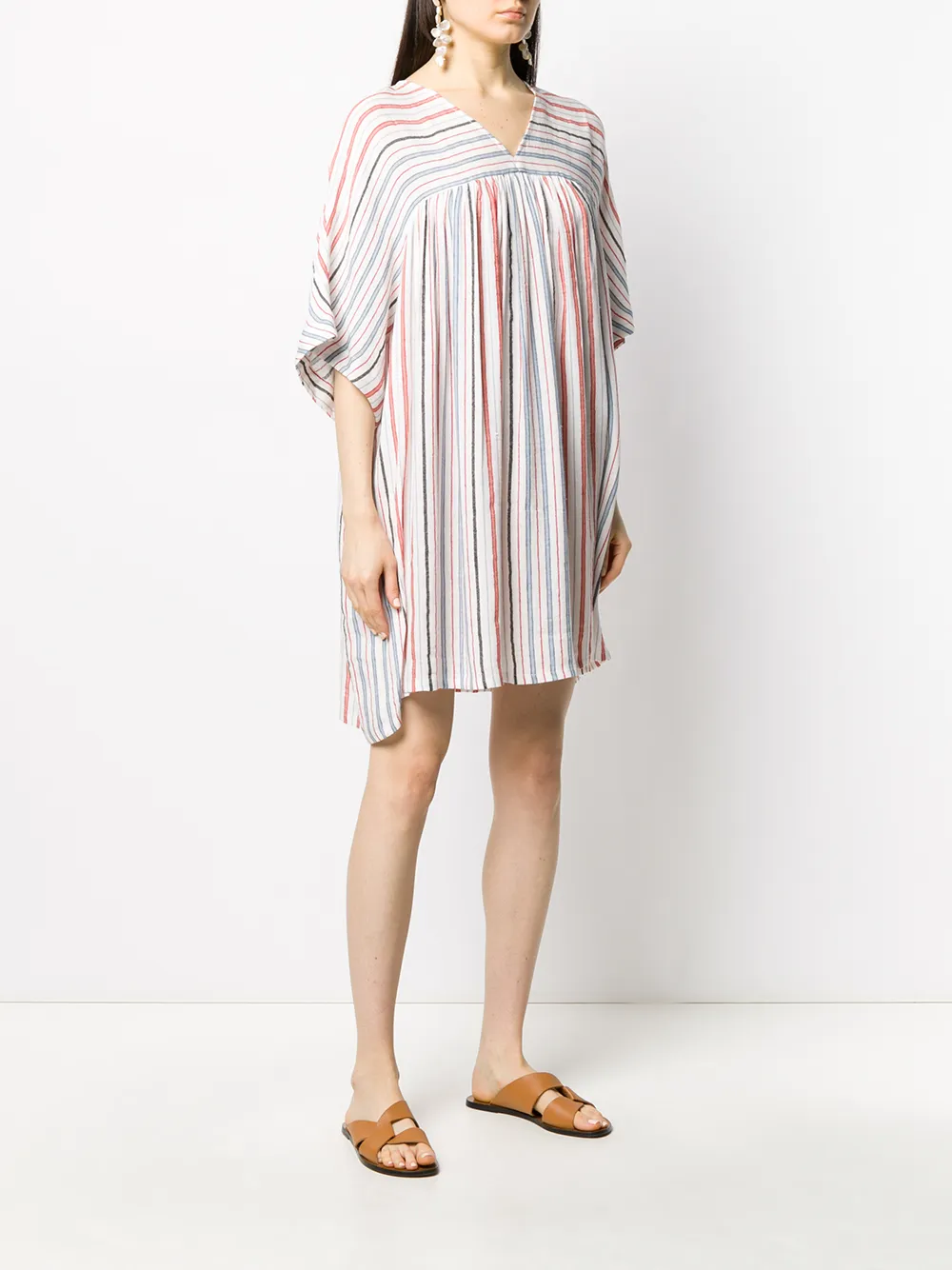 Woolrich Gestreepte midi-jurk Wit