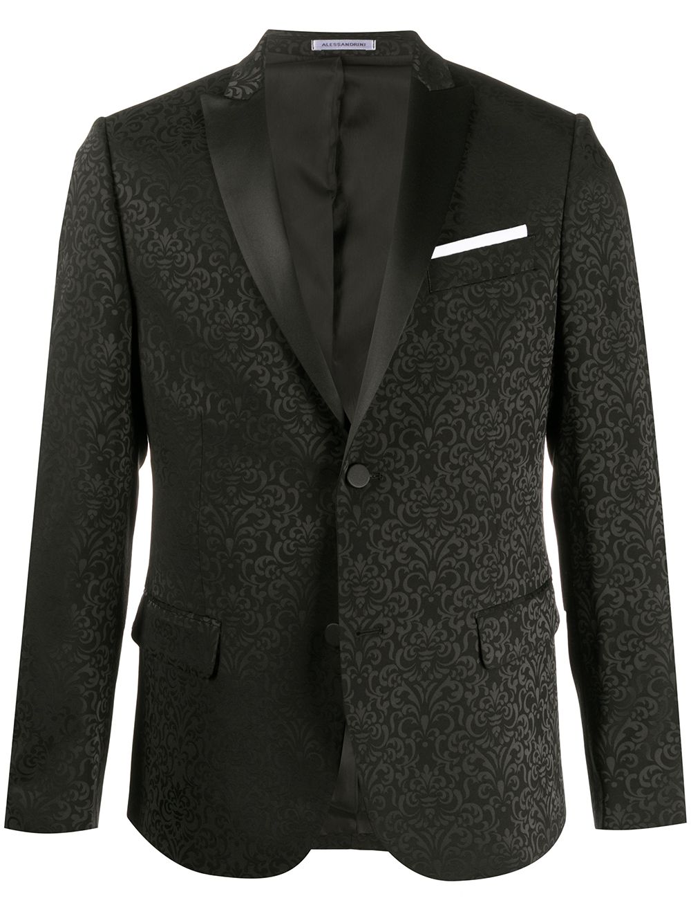 Daniele Alessandrini Jacquard Effect Blazer In Black