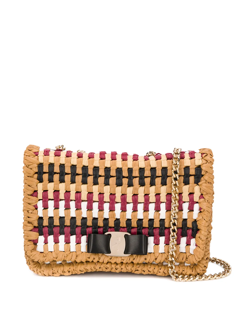 SALVATORE FERRAGAMO RAFFIA SHOULDER BAG