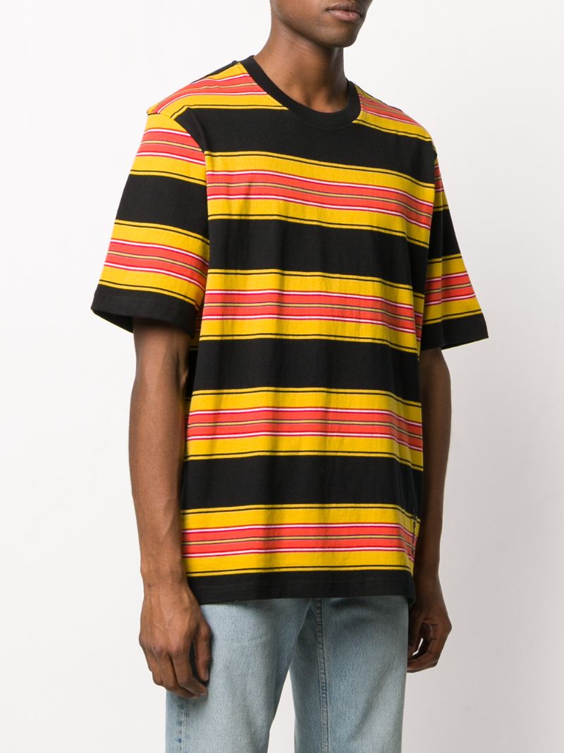 Shop Stussy Oversized Striped T-shirt In Black