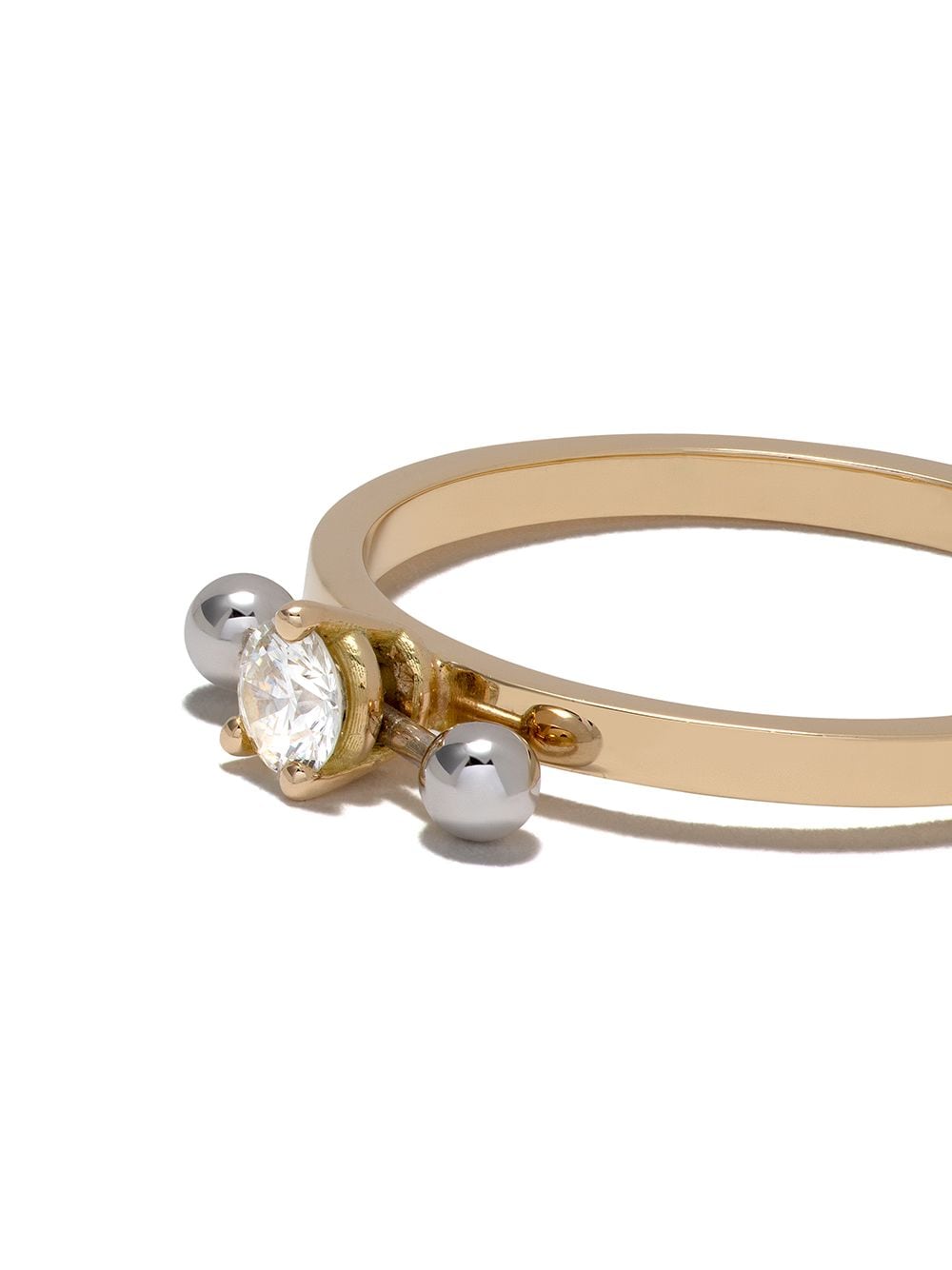 Delfina Delettrez 18kt Yellow Gold Two In One Diamond Ring - Farfetch