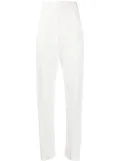 ISABEL MARANT tapered geometric print trousers - White