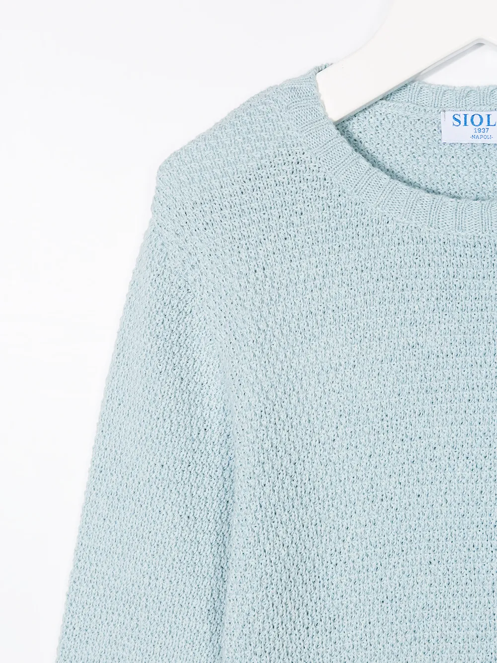 Shop Siola Knitted Crew-neck Jumper In Blue