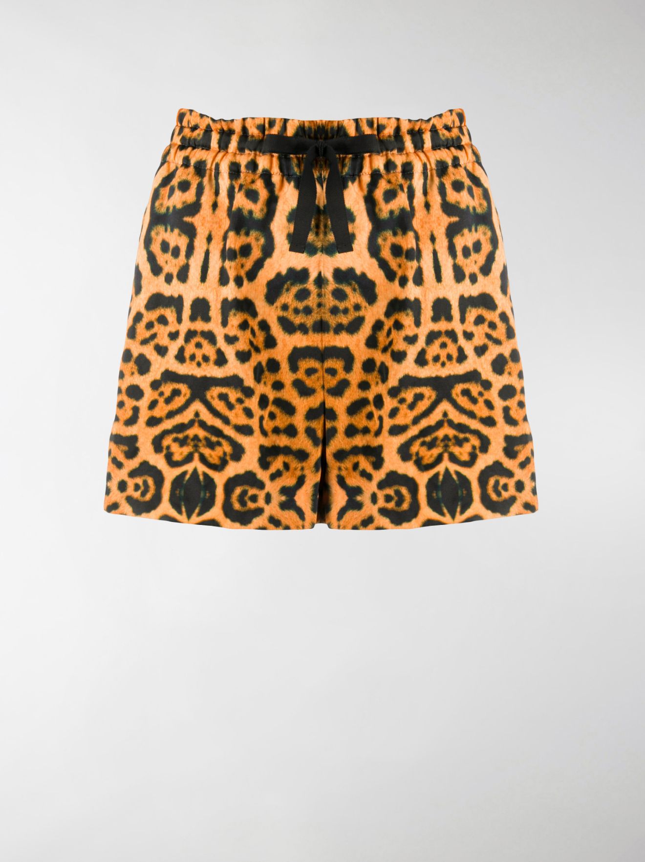 Dries Van Noten leopard print shorts brown | MODES