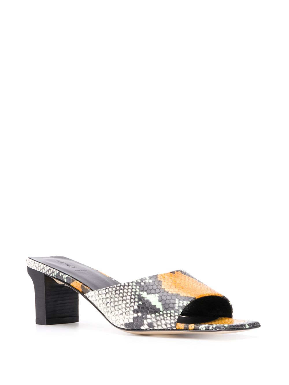 фото Aeyde katti snakeskin print mules