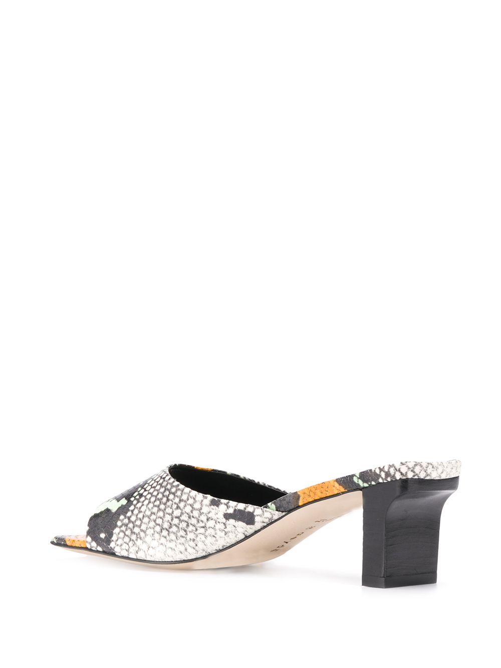 фото Aeyde katti snakeskin print mules