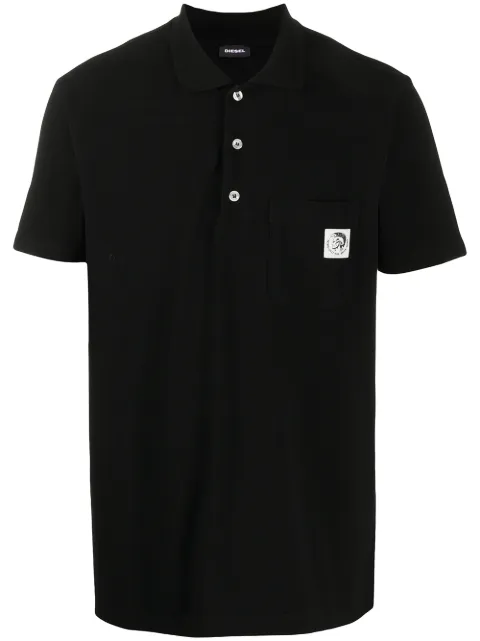 Diesel mohawk patch polo shirt
