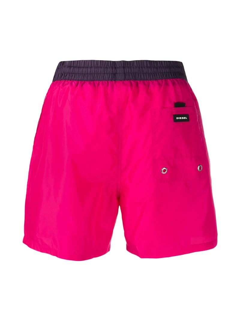 Shop Diesel Logo Swim Shorts In Pink