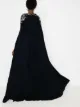 Oscar de la Renta embroidered detail cape-effect gown