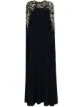 Image 1 of Oscar de la Renta embroidered detail cape-effect gown