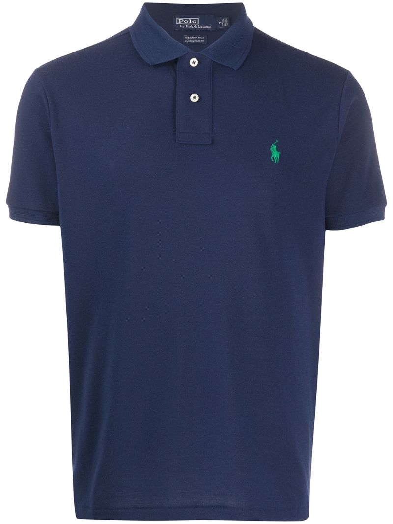 Polo Ralph Lauren Embroidered Logo Polo Shirt In Blue