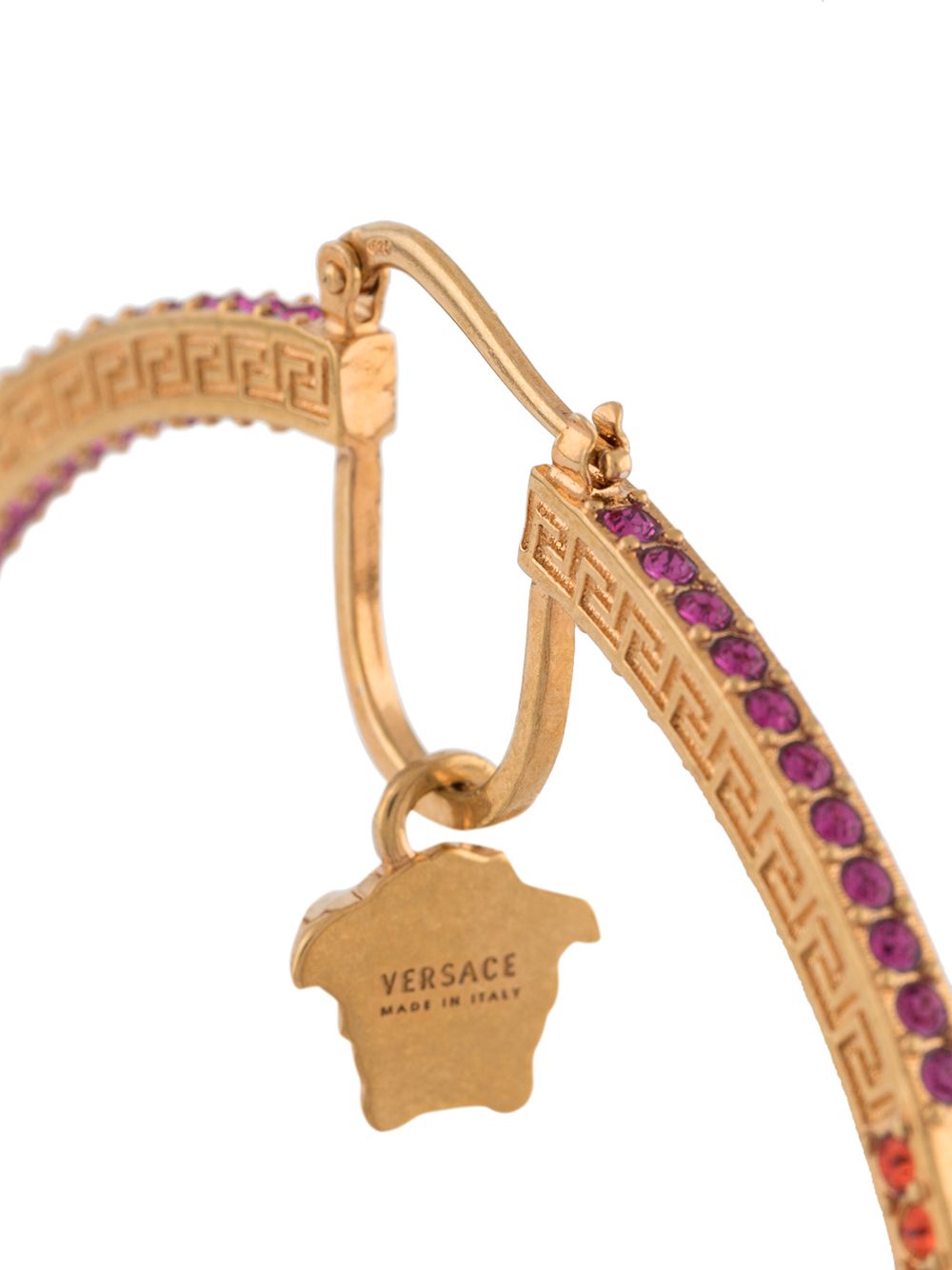 фото Versace серьги-кольца с кристаллами