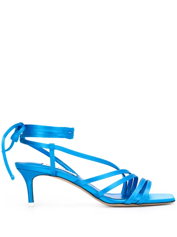 blue strappy sandals