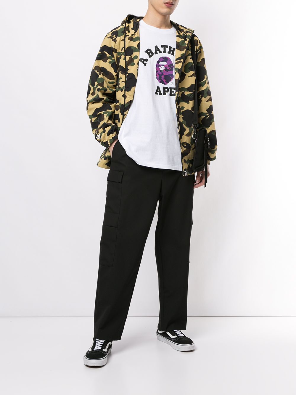 фото A bathing ape® куртка с капюшоном и камуфляжным принтом