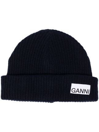 GANNI リブニット ビーニー - Farfetch