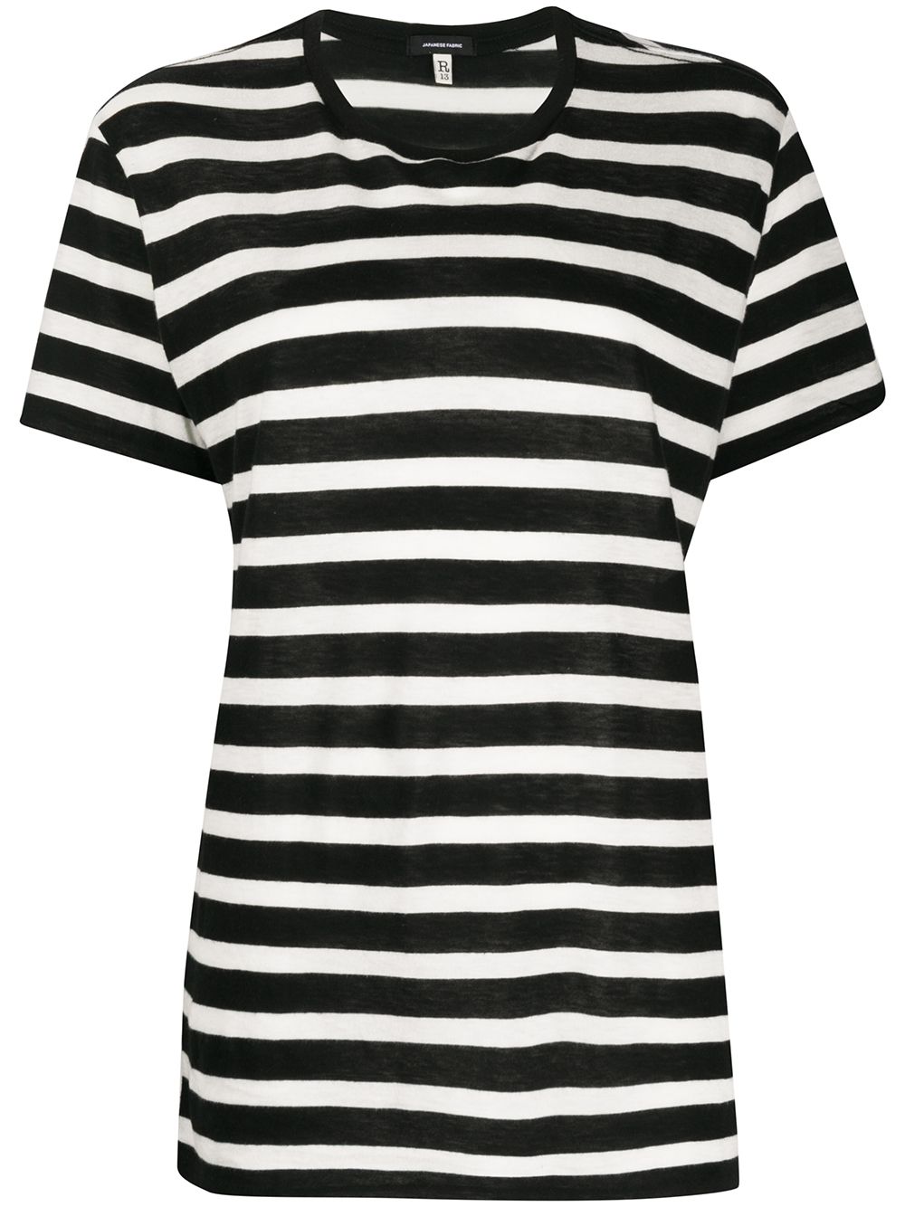 фото R13 платье-футболка в полоску с круглым вырезом