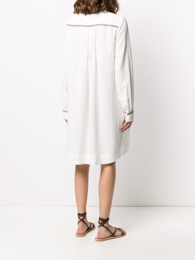 Shop Closed Embroidered Tunic Dress In White