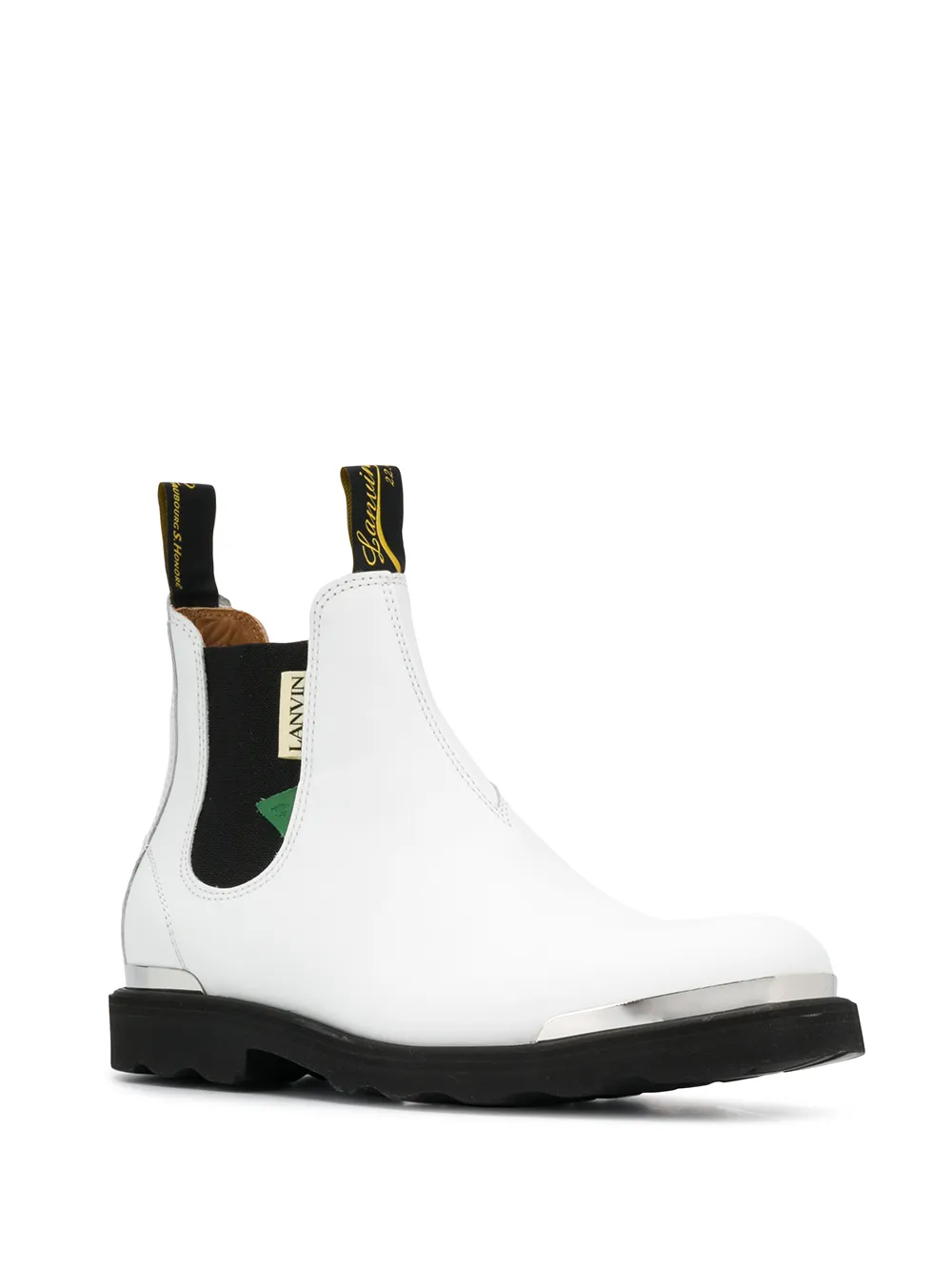 Lanvin metallic tip ankle boots White
